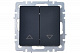 Выключатель жалюзи IEK Brite ВС10-1-5-БрГ графит BR-V15-0-10-K53