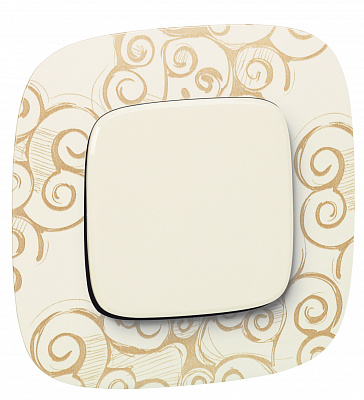 Лицевая панель для выключателей одноклавишных слоновая кость Legrand Valena Alure 755006