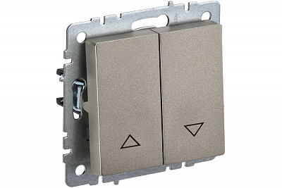 Выключатель жалюзи IEK Brite ВС10-1-5-БрШ шампань BR-V15-0-10-K37