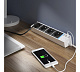 Розеточный блок 4-х местный + 3 USB Werkel W6514944 белый/черный a051461
