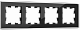 Рамка на 4 поста IEK Brite РУ-4-2-БрЧ BR-M42-G-K02
