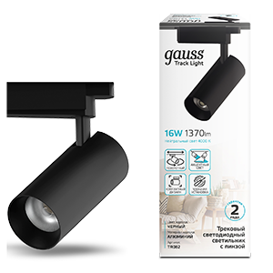 Светильник трековый Gauss 16W 1680lm 4000K 180-220V IP20LED TR082