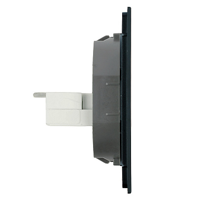 Розетка компьютерная 2-местная RJ-45 (механизм), STEKKER Мия, RST00-3111-05, черный бархат