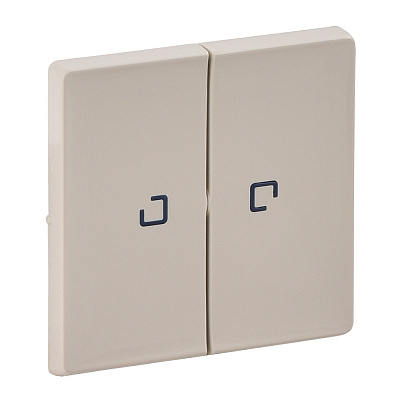 Лицевая панель для выключателя двухклавишного с подсветкой слоновая кость Legrand Valena Life 755221