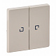 Лицевая панель для выключателя двухклавишного с подсветкой слоновая кость Legrand Valena Life 755221