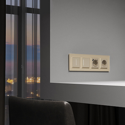 Сенсорный выключатель одноклавишный с Wi-Fi Werkel шампань a064145