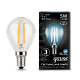 Лампа Gauss Filament Шар 5W 450lm 4100К Е14 LED 105801205 (2 шт)