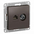 Розетка ТВ+RJ45 мокко SE AtlasDesign ATN000689