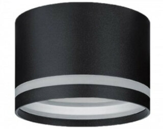 Ecola GX70-H8 светильник накладной Спот без обода с полосой углуб. Чер. мат. 115х70 SB70H8ECB