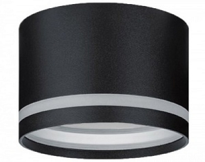 Ecola GX70-H8 светильник накладной Спот без обода с полосой углуб. Чер. мат. 115х70 SB70H8ECB