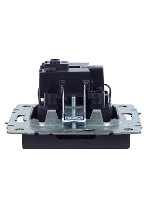 Розетка с заземлением и защитными шторками IEK Brite РС14-1-0-БрГ графит BR-R14-16-K53