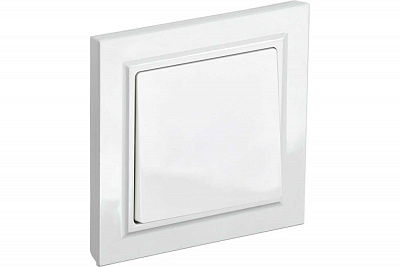 Выключатель одноклавишый IEK Brite в сб. ВСР10-1-0-БрБ белый BR-V10-0-10-K01-F