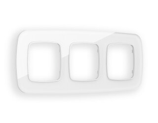 Рамка OMEGA Radian (Белый Стекло закаленное натуральное) на 3 поста OF350103