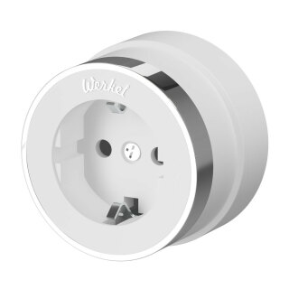 Розетка с заземлением Werkel Vintage W5871050 белый матовый/хром a055918