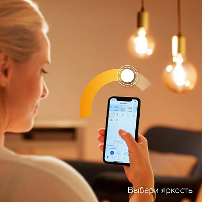 Умная Wi-fi филаментная лампочка Gauss Smart Light DIM E27 Diamond 7 Вт 2700-6500K 1350112