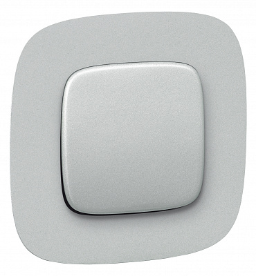 Лицевая панель для выключателей одноклавишных алюминий Legrand Valena Alure 755007