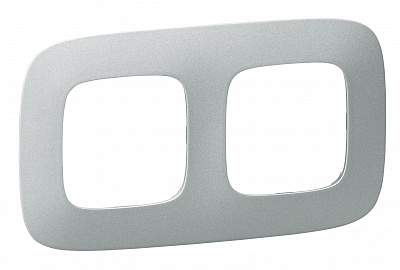 Рамка на 2 поста универсальная алюминий Legrand Valena Alure 754392