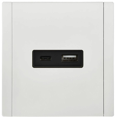 Розетка USB A+C 18Вт IEK FORTE&PIANO FP251M FP-U22-018-M-K01 металл белый