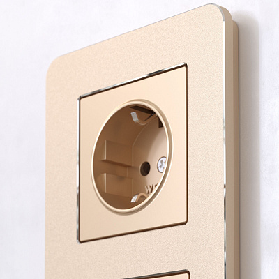 Рамка на 3 поста Werkel Platinum W0032611 шампань a059217