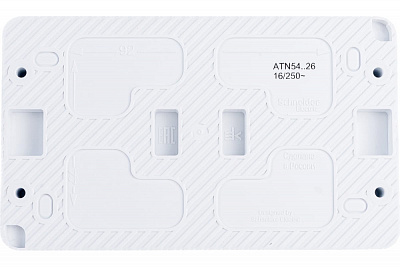 Розетка двойная с заземлением SE AtlasDesign Profi54 белый ATN540126