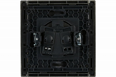 Розетка IEK FORTEPIANO без заземления, без защитных шторок, винтовое крепление, 10А FP518 сталь FP-R10-10-K46