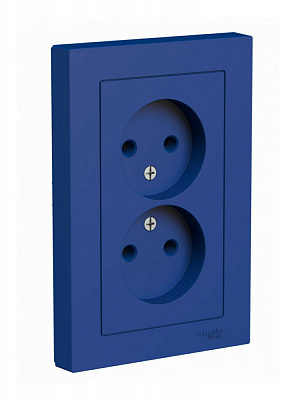 Розетка двойная SE AtlasDesign аквамарин ATN001120