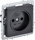 Розетка IEK Brite РС10-1-0-БрЧ черный BR-R10-10-K02