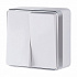 Выключатель двухклавишный Werkel Gallant W5020001 белый a051592