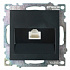 Розетка компьютерная 1-местная RJ-45 (механизм), STEKKER Катрин GLS00-7107-05, черный
