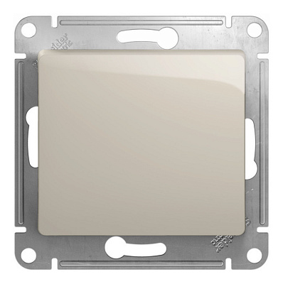 Выключатель одноклавишный SE Glossa молочный GSL000911