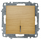 Выключатель одноклавишный с подсветкой Zena береза 609-012700-201