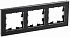 Рамка на 3 поста IEK Brite РУ-3-1-БрЧ BR-M32-M-K02