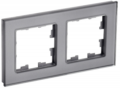 Рамка на 2 поста IEK Brite РУ-2-2-БрСе BR-M22-G-K03