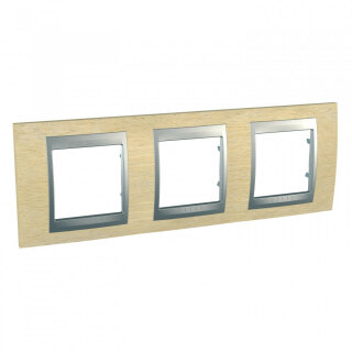 Рамка на 3 поста SE Unica Top бук U66.006.0М1