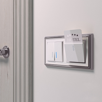 Выключатель двухклавишный с подсветкой Werkel W1120101 белый a051114