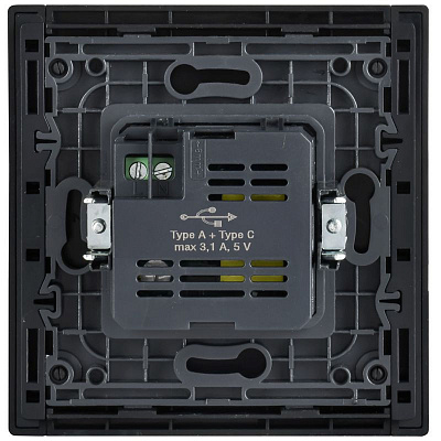 Розетка USB A+C 3,1А IEK FORTE&PIANO FP750M FP-U22-D31-M-K50 металл никель