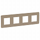 Рамка на 4 поста песочный SE Unica Studio NU280826