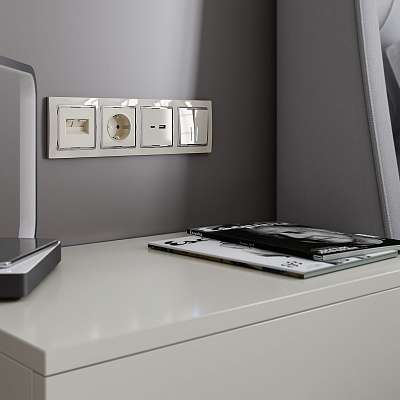 Розетка с заземлением Werkel слоновая кость a051478