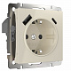 Розетка с заземлением и USB Werkel слоновая кость a056273