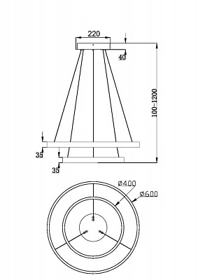 Подвесная люстра Maytoni Rim MOD058PL-L55BSK