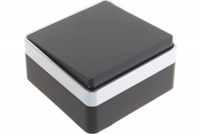 Выключатель одноклавишный  черный/хром Werkel Gallant WL15-01-01 a041688