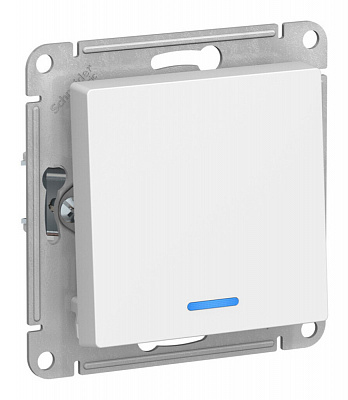 Выключатель одноклавишный SE AtlasDesign с подсветкой механизм лотос ATN001313