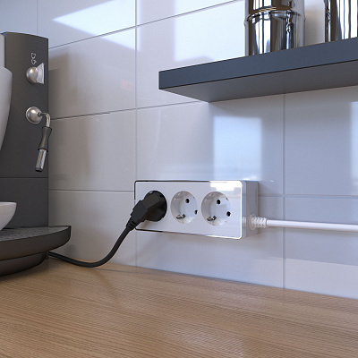 Удлинитель 3-х местный 3 м Werkel Удлинители Gallant белые a048486