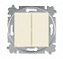 Выключать двухклавишный ABB Levit слоновая кость/белый 2CHH590545A6017