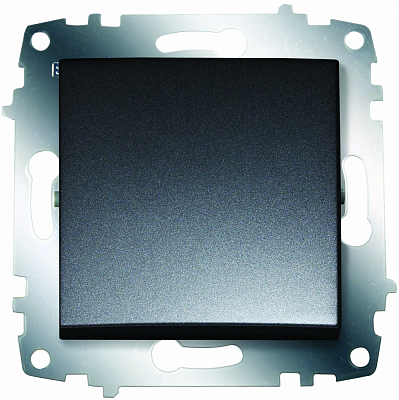 Выключатель одноклавишный Zena дымчатый 609-011100-200