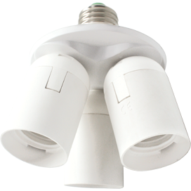 Переходник с цоколя E27 на 3хE27 узкий Ecola base A7Y37WEAY