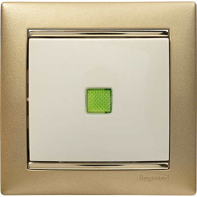 Выключатель с подсветкой бежевый Legrand Valena Classic 774310