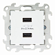 Розетка 2*USB 2.4A белая Simon 24 2411096-030