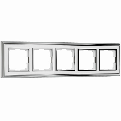 Рамка на 5 постов Werkel Palacio хром/белый WL17-Frame-05 a037696