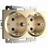 Розетка двойная с заземлением Werkel W1172010 шампань a051432